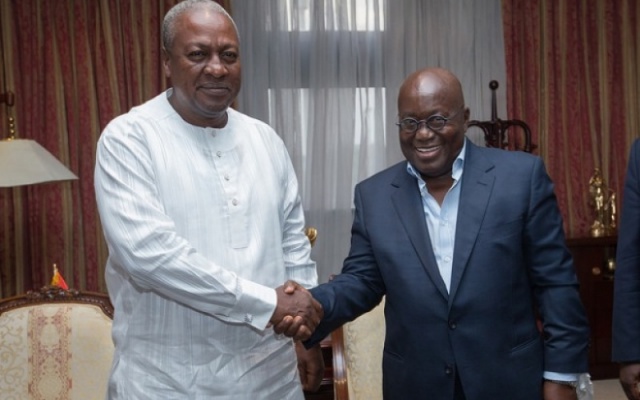 John Mahama and President Akufo-Addo